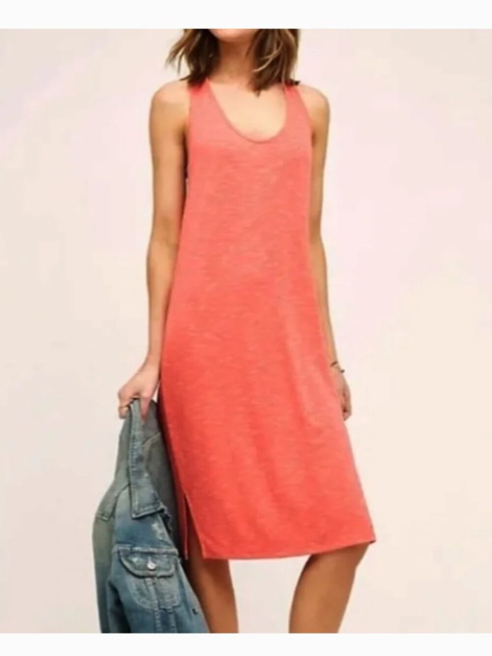 Anthropologie Saturday Sunday Asa coral tank dress M